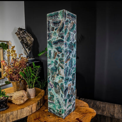 Fluorite Floor Lamp - Medium - 47.5"H x 10"W - Square - 2/19