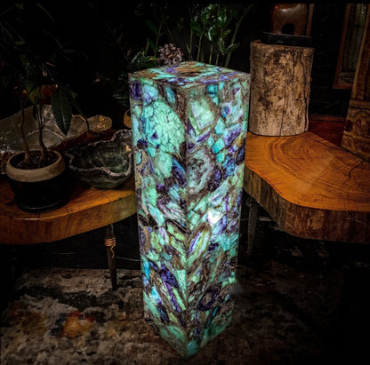 Fluorite Floor Lamp - Medium - 55"H x 11.75"W - Square - #9