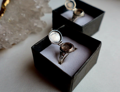 Sterling Silver Moon Star / Poison Ring