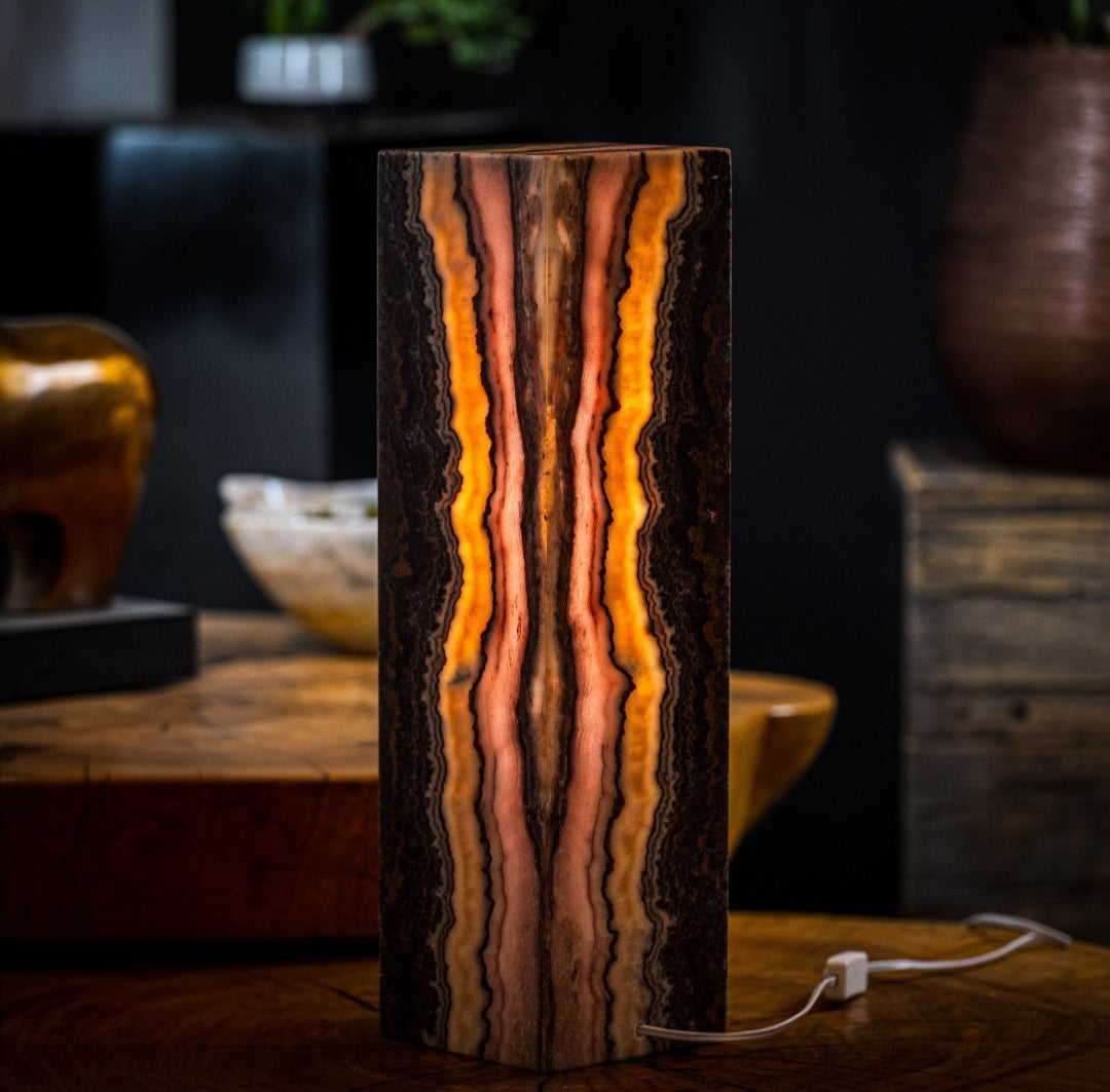 Razzberry Rosa Onyx Lamp (Table Lamp #3)