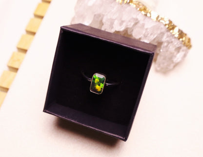Black Opal ring size 9| 925 sterling silver
