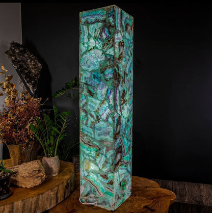 Fluorite Floor Lamp - Medium - 47.5"H x 10"W - Square - 2/19
