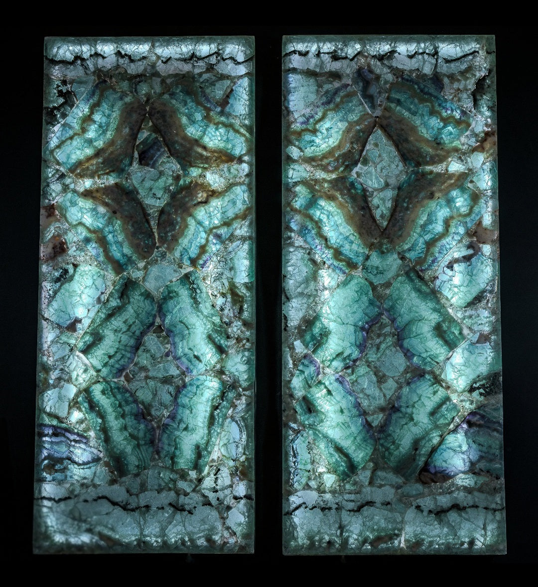 Fluorite Crystal Wall Panels (Set #5 Out Of 7)