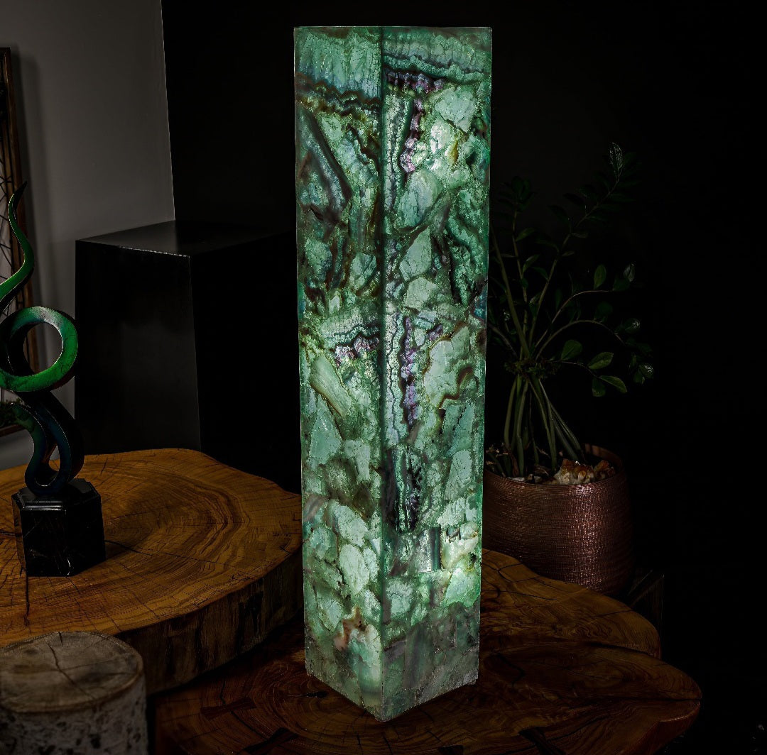 Fluorite Floor Lamp - Small - 39.5"H x 7.75"W - Square - (10/19)