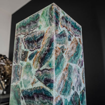 Fluorite Floor Lamp - Medium - 47.5"H x 10"W - Square - 2/19