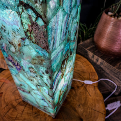 Fluorite Floor Lamp - Medium - 47.5"H x 10"W - Square - 2/19