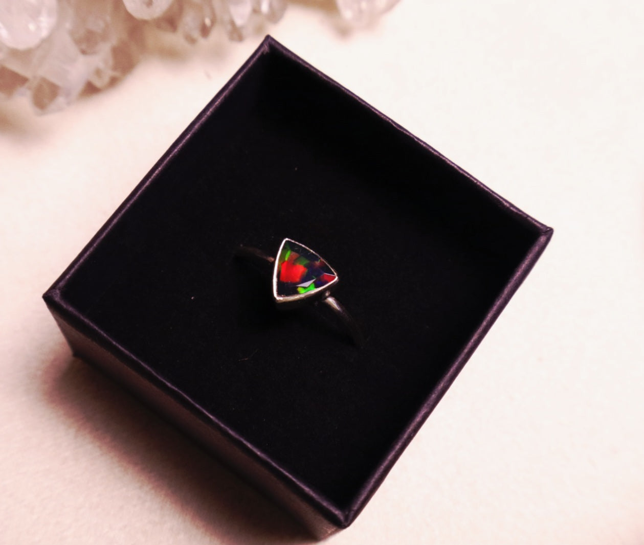 Black opal size 10 | 925 sterling silver.