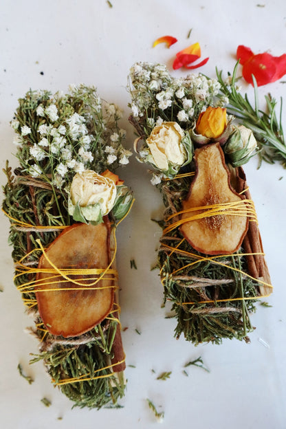 Pear, Palo Santo, Juniper, and Cinnamon Smudge Stick