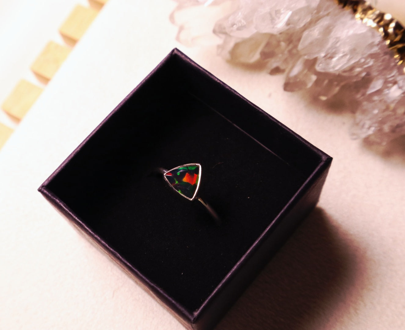 Black opal size 10 | 925 sterling silver.