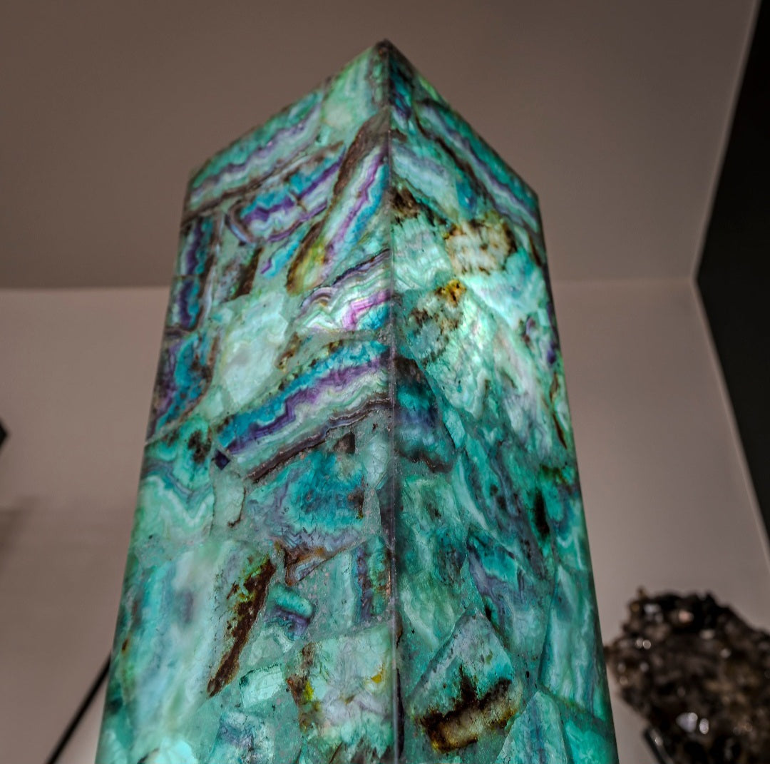 Fluorite Floor Lamp - Medium - 47.5"H x 10"W - Square - 2/19
