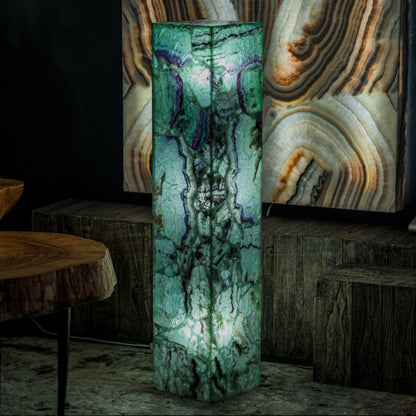 Fluorite Floor Lamp - Medium - 47.5"H x 10"W - Square - #9
