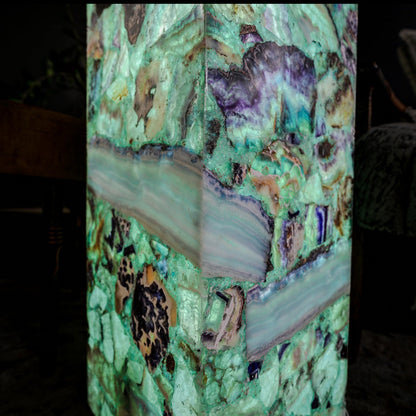 Fluorite Floor Lamp - Medium - 55"H x 11.75"W - Square - #9