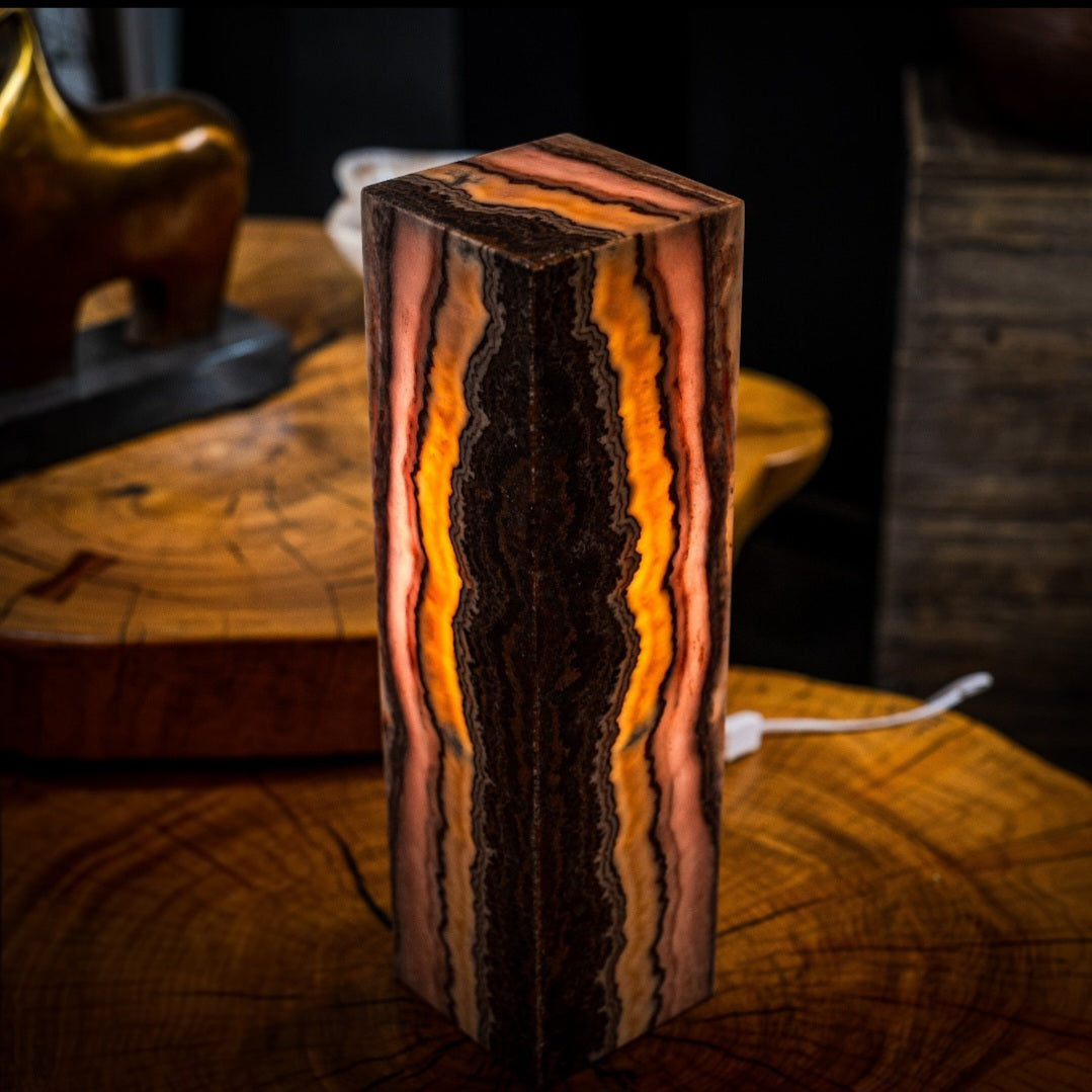 Razzberry Rosa Onyx Lamp (Table Lamp #3)